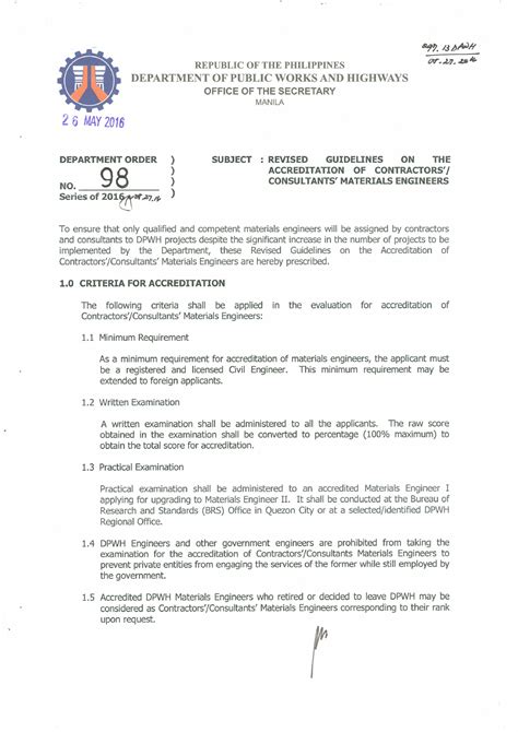 Department Order 2.
